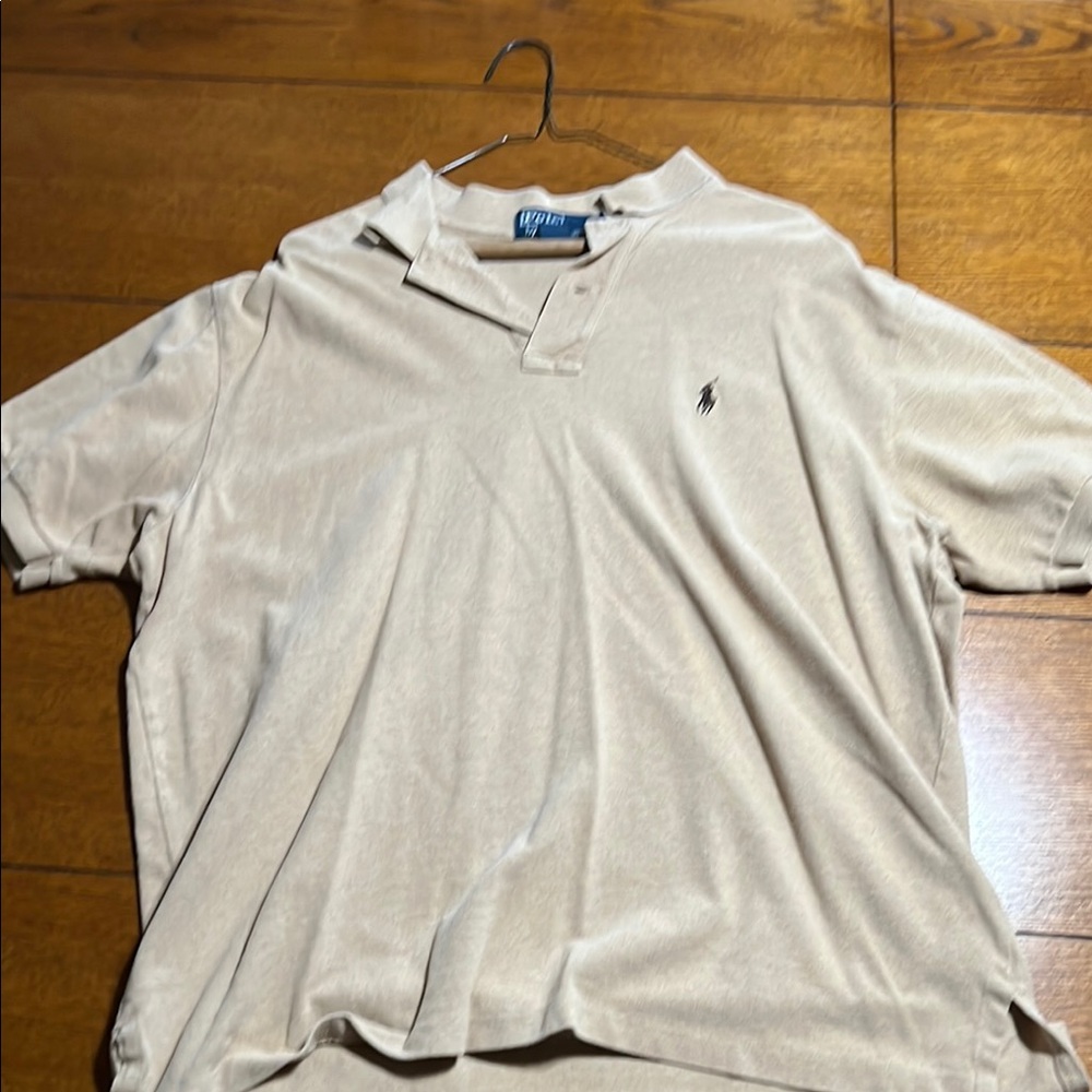 Polo by Ralph Lauren Men's Cream Polo Shirt